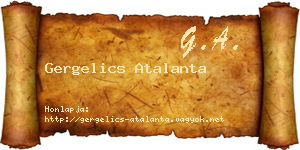 Gergelics Atalanta névjegykártya